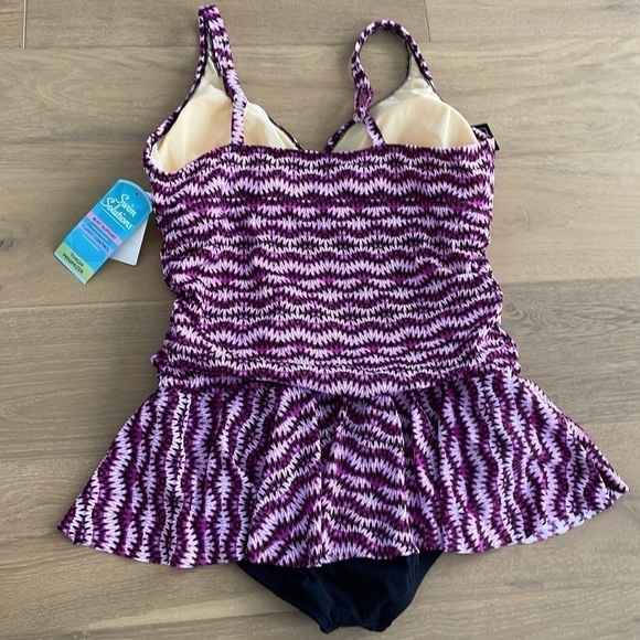 Nwt Swim Solutions Spring Play V-Neck Swimdress - Picture 6 of 9